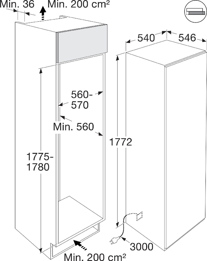 ATAG KSK8178ND Inbouw Koelkast 2
