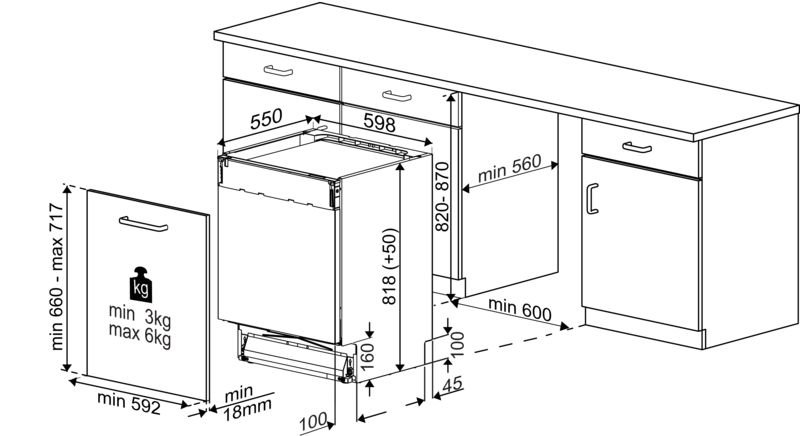 Beko DIN34320 Inbouw Vaatwasser  2