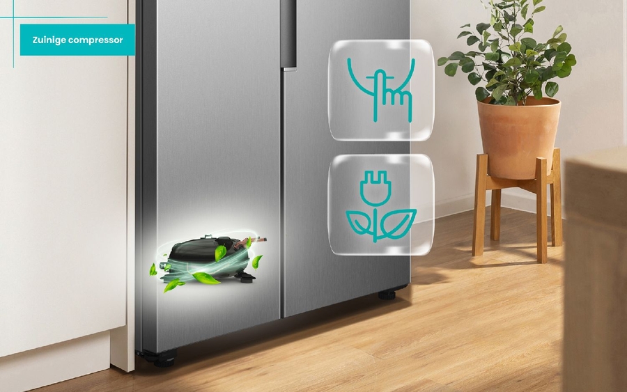 ETNA AKV6178ZWA Amerikaanse Koelkast  15