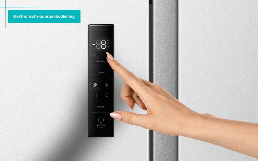 ETNA AKV6178RVS Amerikaanse Koelkast 17