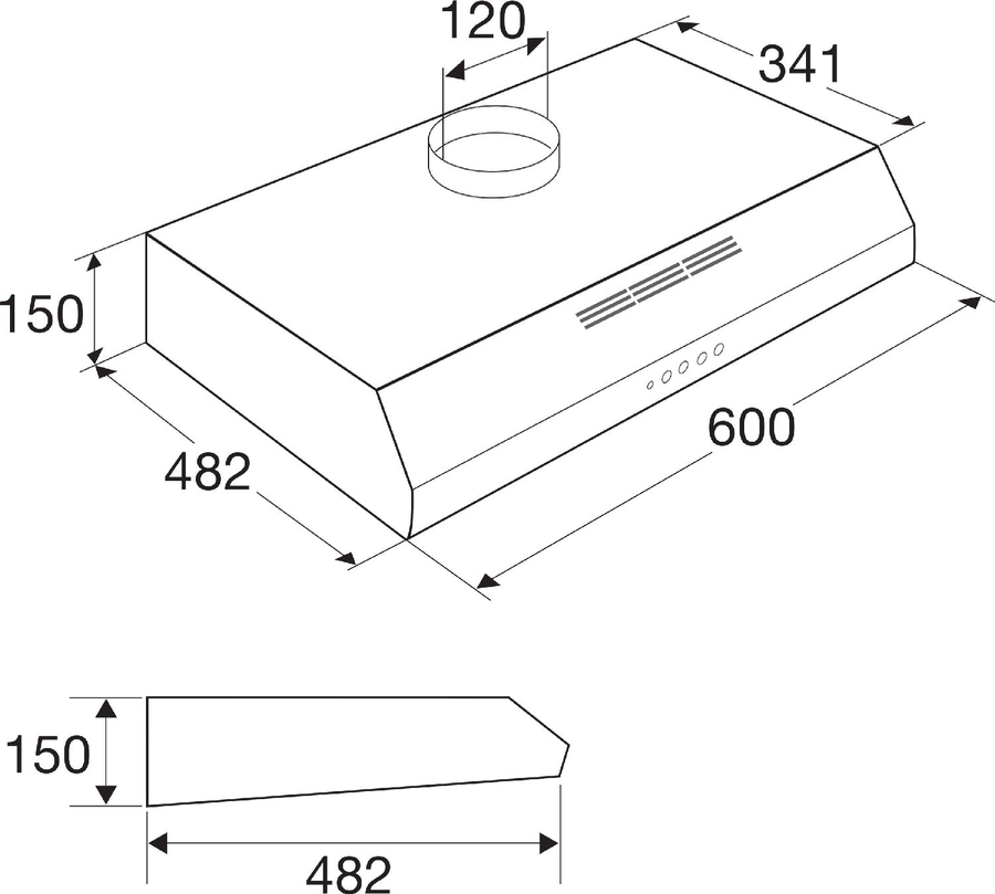 ETNA AO461WIT Onderbouw Afzuigkap 2