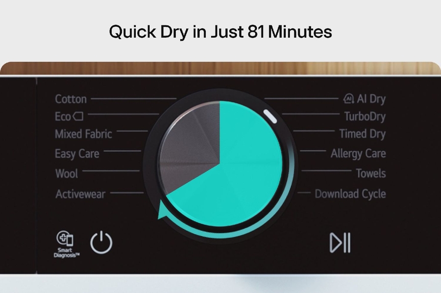 LG RHX5009THB Warmtepompdroger 9