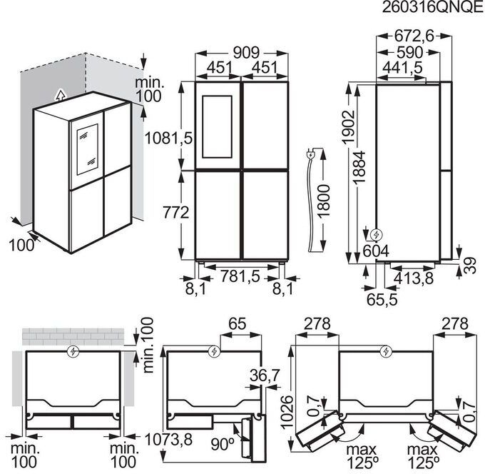 AEG OM7MR601DB 6000 TwinTech Koel-vriescombinatie  6