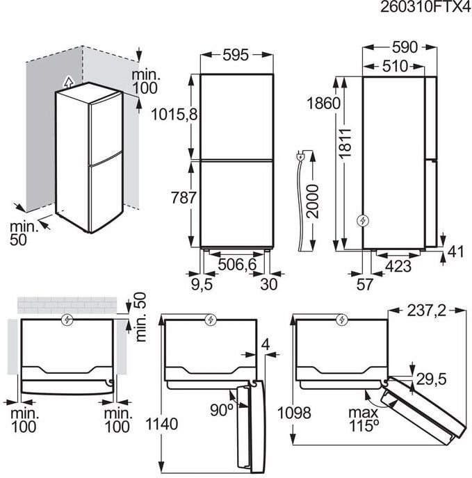 AEG ORC6M301DV 6000 TwinTech Koel-vriescombinatie 2