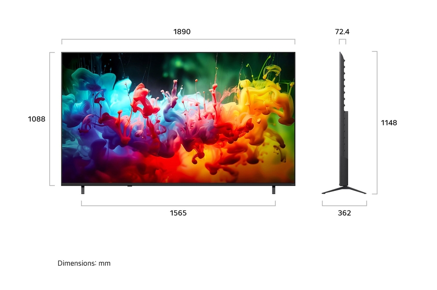 LG 85QNED72B6A Mini‑LED 4K Smart TV (2026) 3