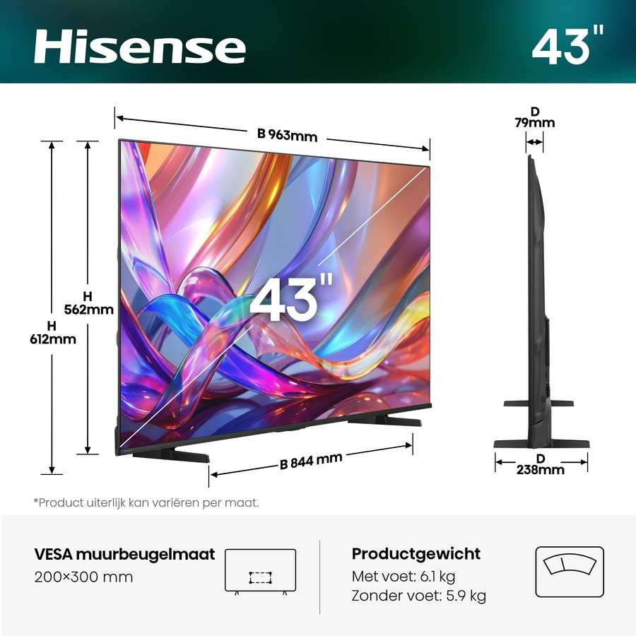 Hisense 43E79S Hi-QLED 4K 60Hz Smart TV (2026) 3