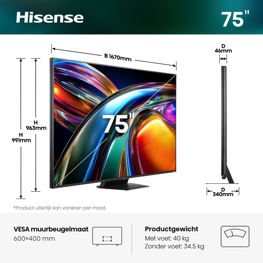 Hisense 75UR9S RGB MiniLED 4K 180Hz Smart TV (2026) 3