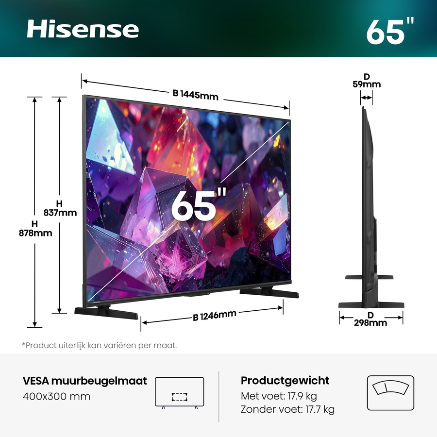 Hisense 65E79S PRO Hi-QLED 4K 144Hz Smart TV (2026) 3