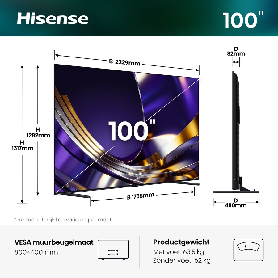 Hisense 100U79S PRO Hi-QLED MiniLED Pro 4K 165Hz Smart TV (2026) 3