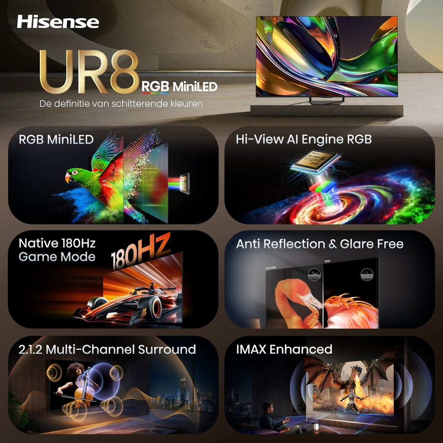 Hisense 85UR8S RGB MiniLED 4K 180Hz Smart TV (2026) 2