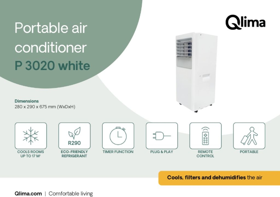 Qlima P 3020 Mobiele Airco  6