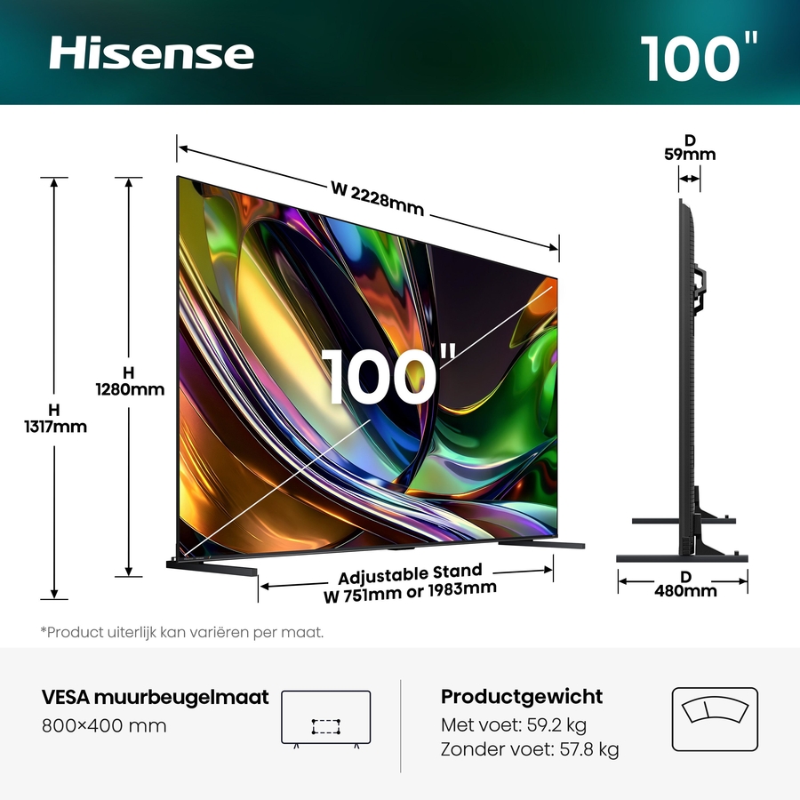 Hisense 100UR8S RGB MiniLED 4K 180Hz Smart TV (2026) 3