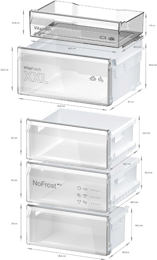 BOSCH KGN362I1F Koel-vriescombinatie  12