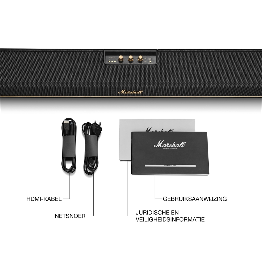Marshall Heston 120 TV Soundbar Black 10