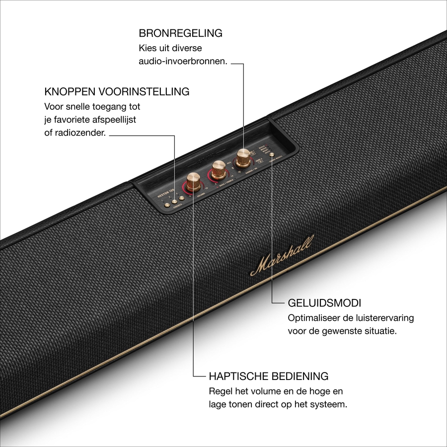 Marshall Heston 120 TV Soundbar Black 6