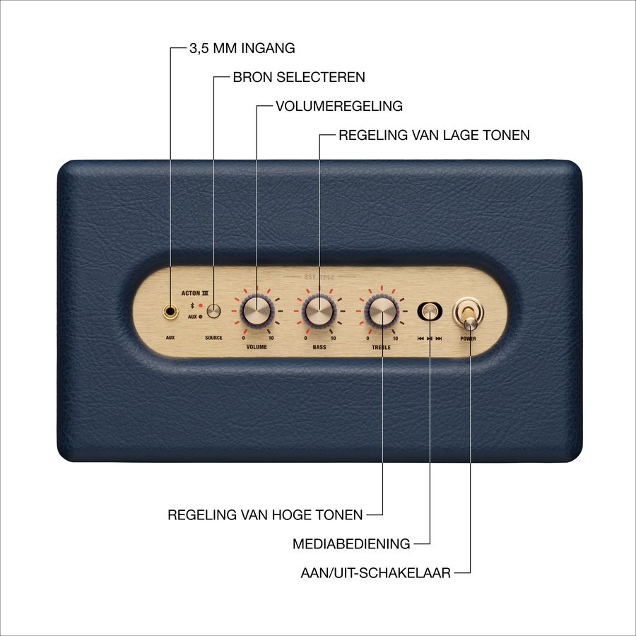 Marshall Acton III BT Brown Bluetooth Speaker 6