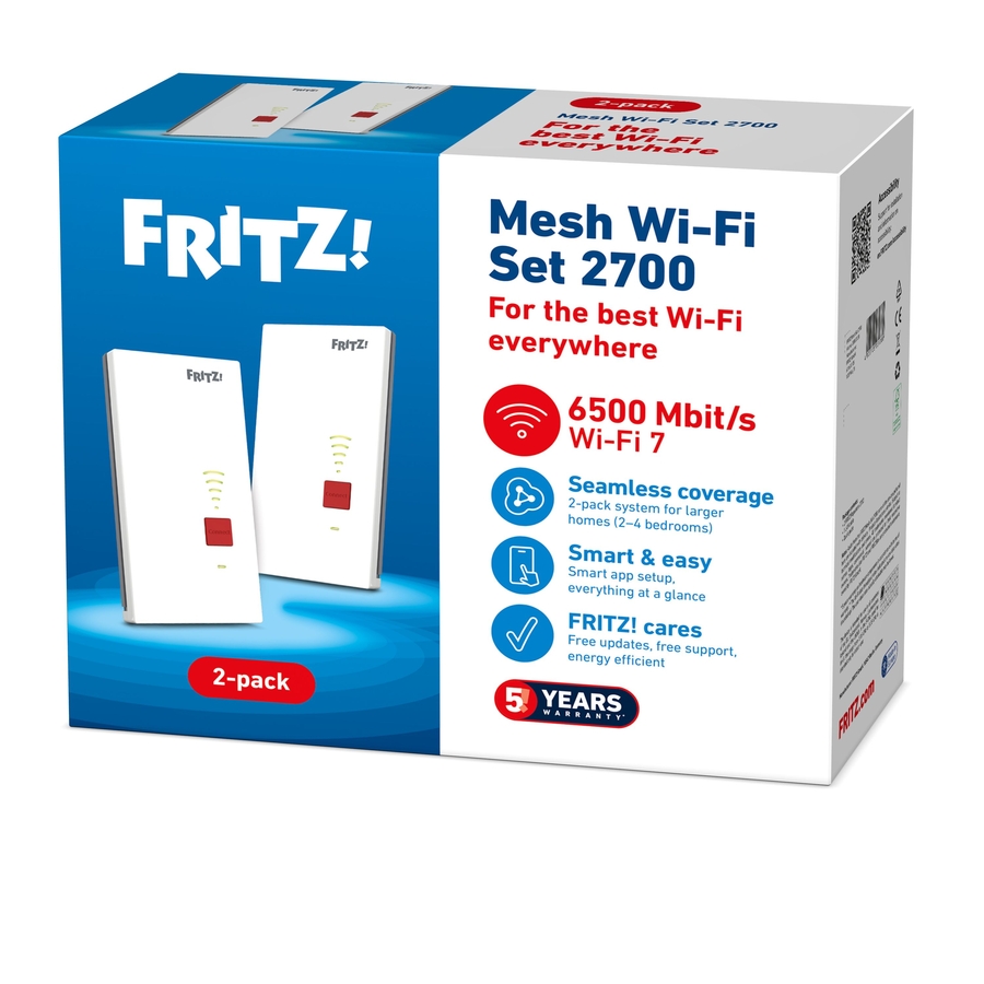 FRITZ! Mesh Wi‑Fi Set 2700 2-pack 6