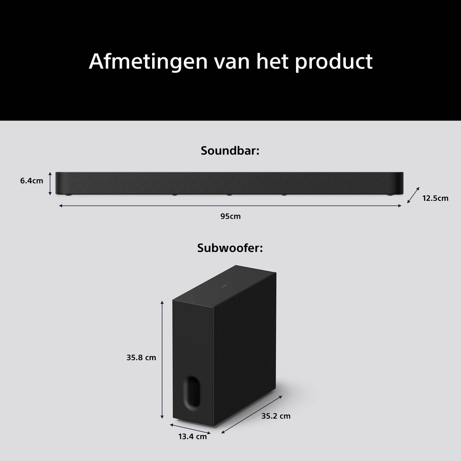 Sony BRAVIA Theatre Bar 7S -Dolby Atmos Soundbar  met draadlozesubwoofer 8