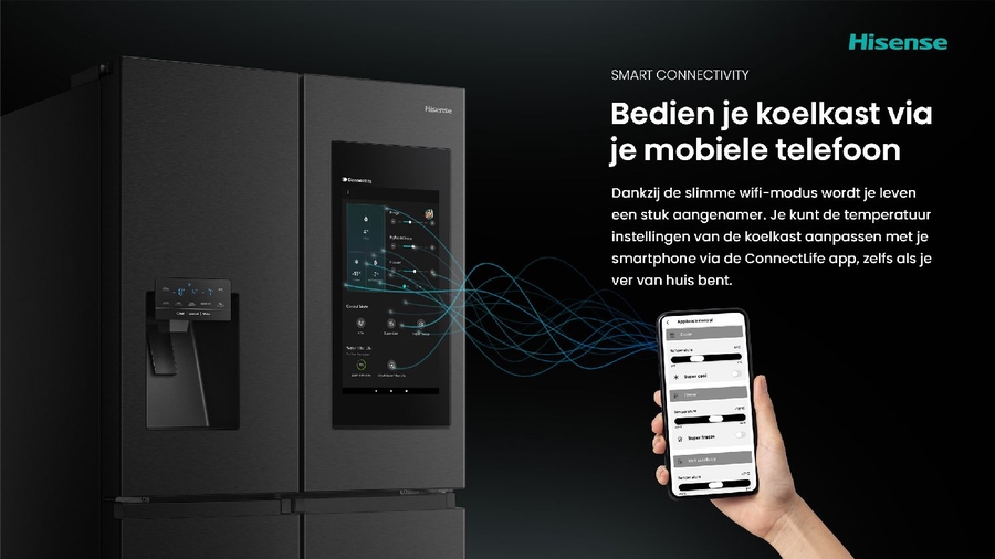 Hisense RQ760N4IFE Cross Door Amerikaanse Koelkast - Koel-vriescombinatie  29