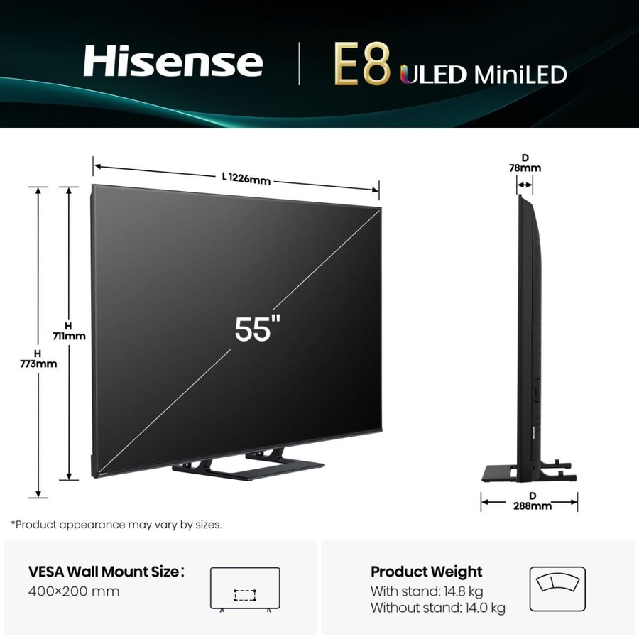 Hisense 55E8Q Mini LED 4K Smart TV 2
