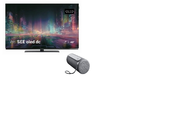EP:Bundel Loewe We. SEE 48 dc OLED TV + We. HEAR 2 Storm Grey 1
