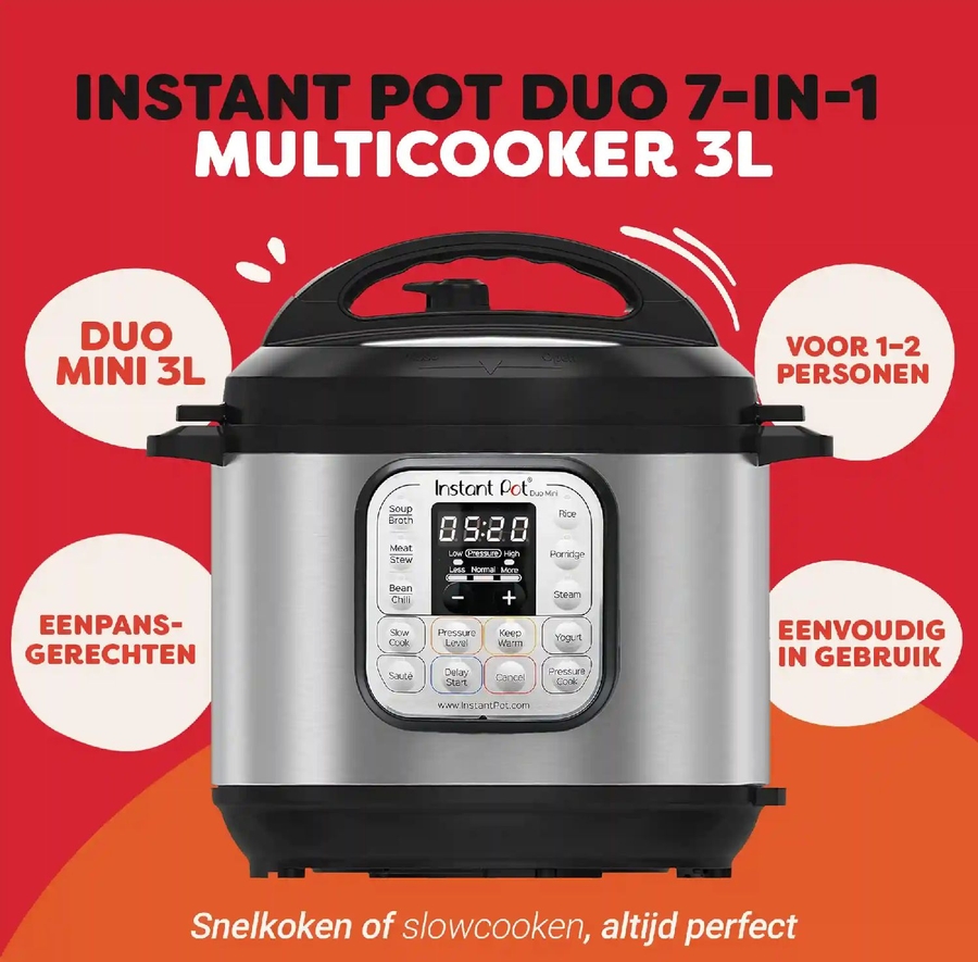 Instant Pot Duo 3L Mini Multicooker 3