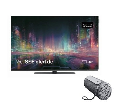 EP:Bundel Loewe We. SEE 48 dc OLED TV + We. HEAR 2 Storm Grey 2
