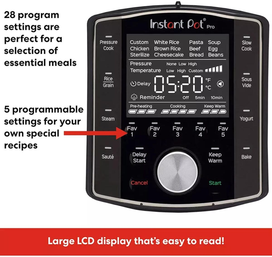 Instant Pot Pro 5,7L Multicooker 10-in-1 10