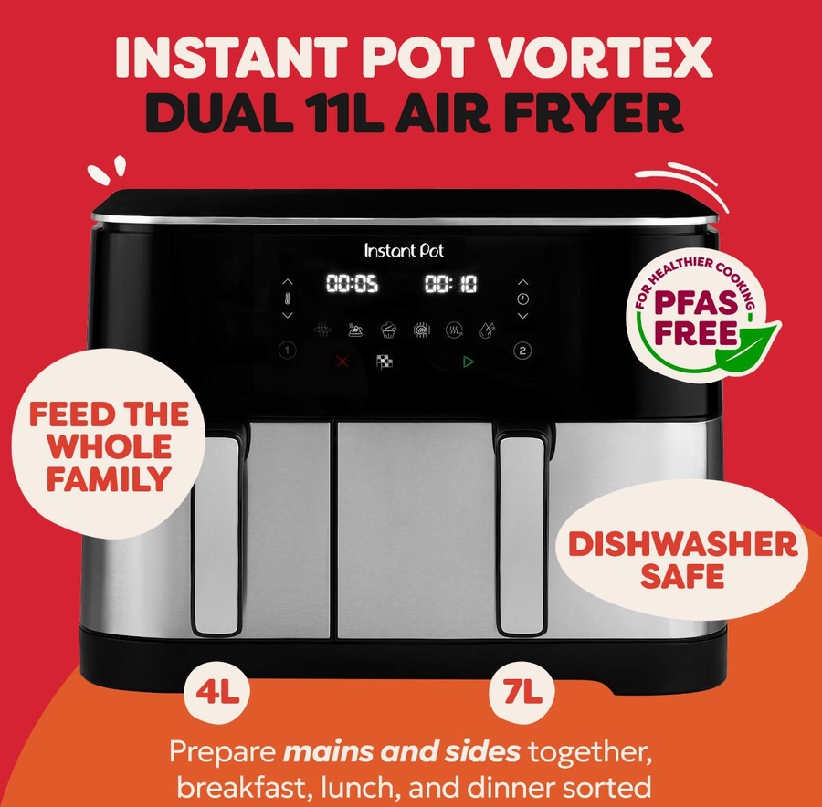 Instant Pot Vortex Dual 11L Airfryer 2