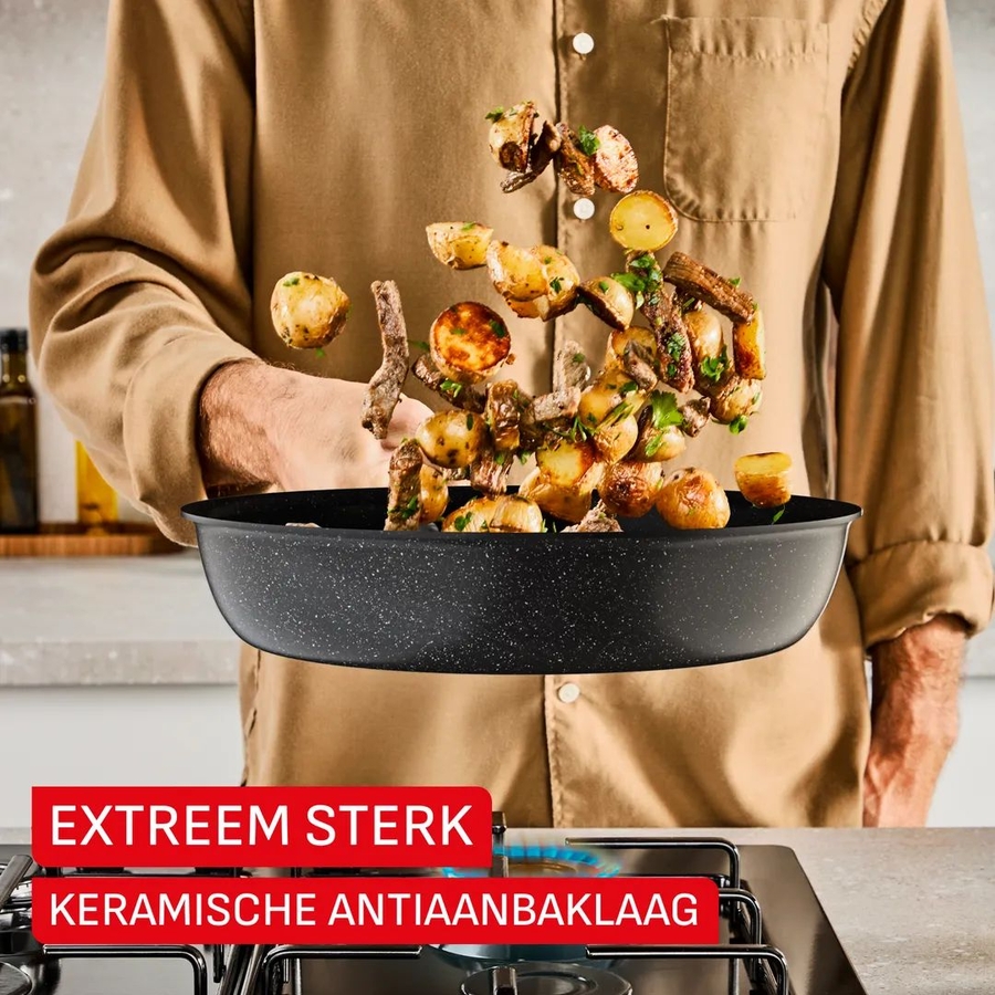Tefal G20732 Excellence Ceram Hapjespan met Deksel - 24 cm  5