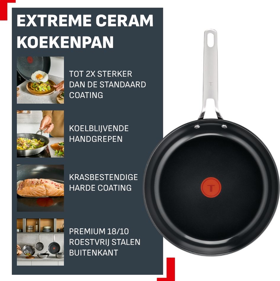 Tefal H87906 Extreme Keramische Koekenpan - 28 cm 6