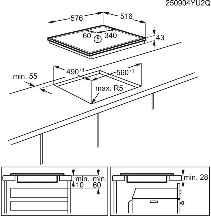 AEG TN64RA00XB 300 Radiant Hob Keramische Kookplaat 2
