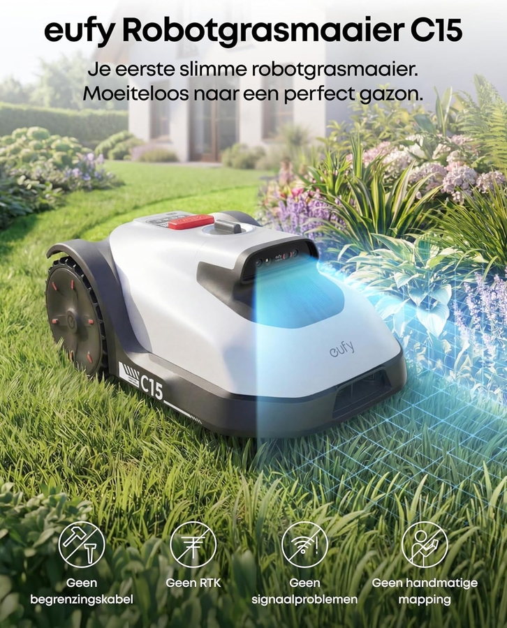 eufy C15 Robotgrasmaaier met Garage 3