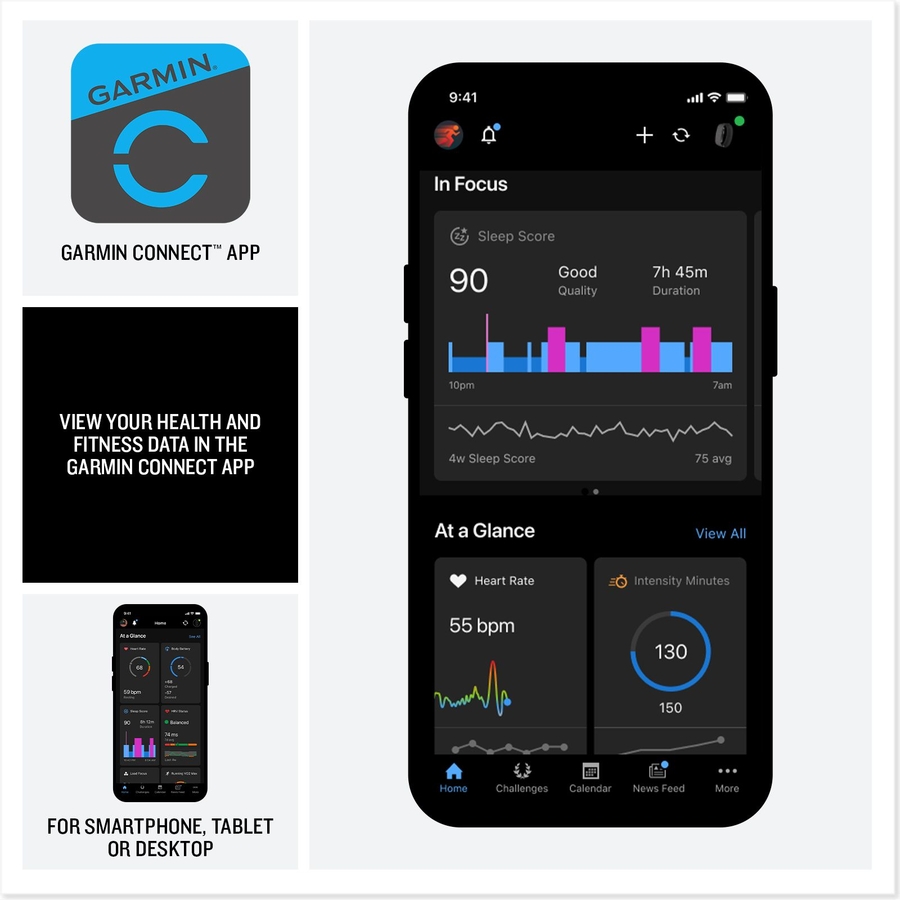 Garmin CIRQA Smart Band, Black, S-M 5