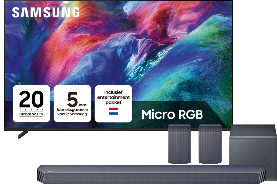Samsung 65" Micro RGB 4K R86H + Q-series Soundbar HW-Q930H (2026) Bundel  1