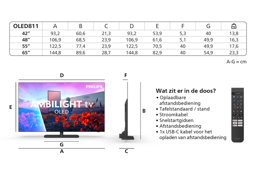 Philips 42OLED811 4k OLED Ambilight TV 42 inch (2026) 3