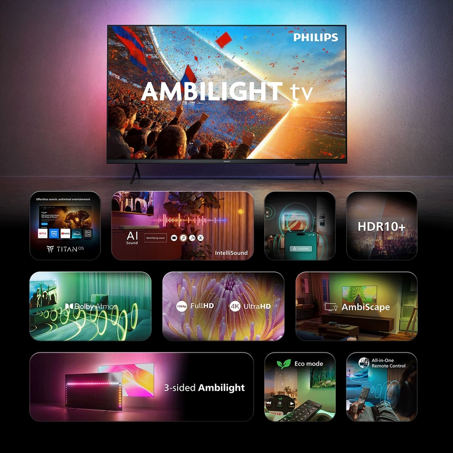 Philips 43PUS8001 4k UHD LED Ambilight TV 43 inch (2026) 4