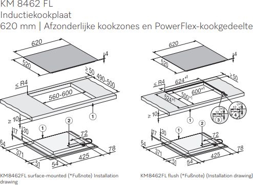 Miele KM 8462 FL Inbouw Inductiekookplaat  2