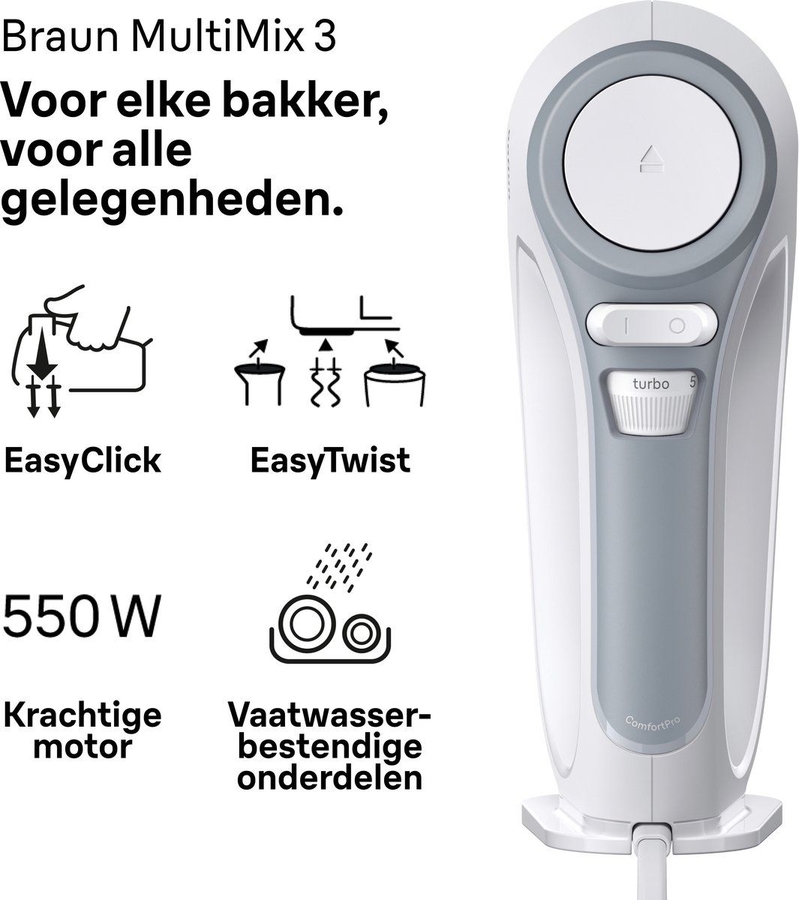 Braun HM 3200 MultiMix 3 Handmixer 3