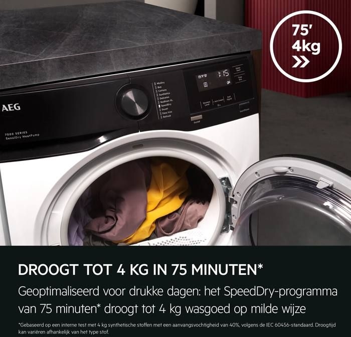AEG TE739E4B 7000 SensiDry Warmtepompdroger 7