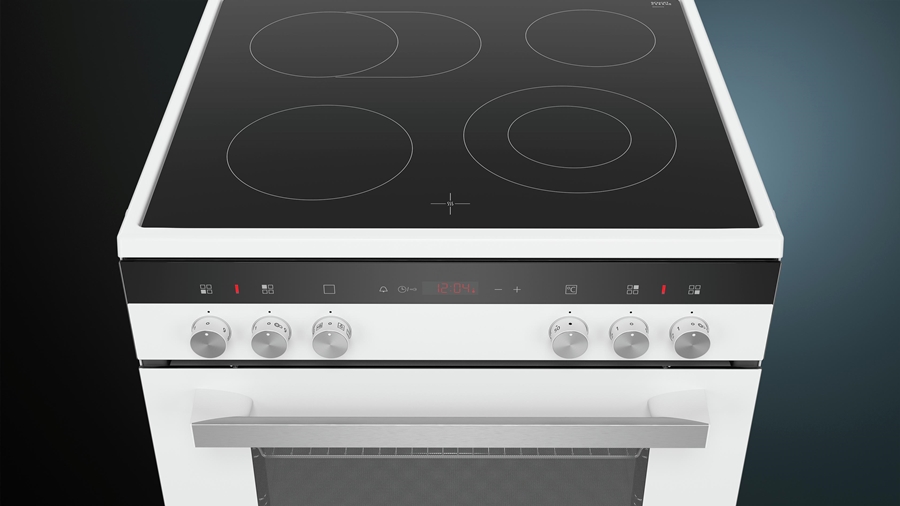 Siemens HK9R3A220 iQ300 Vrijstaand Elektrisch Fornuis - Wit 2