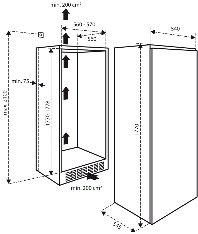 Inventum IVR1785S Excellent Inbouw Vriezer 2