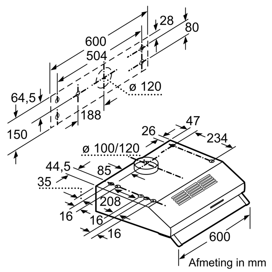 Siemens LU62LFA51 Onderbouw Afzuigkap 2