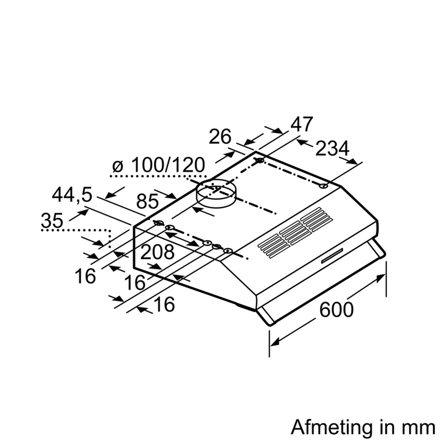 Siemens LU62LFA51 Onderbouw Afzuigkap 7