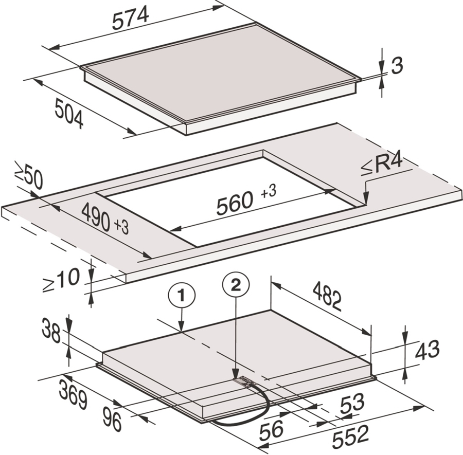 Miele KM 6520 FR Keramische Kookplaat 2