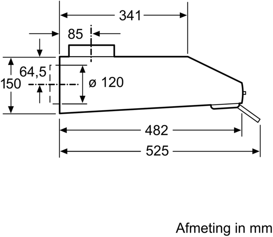 Bosch DUL62FA21 Serie 2 onderbouw afzuigkap 8