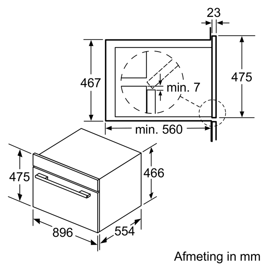 BOSCH VBC5580S0 Serie 6 Inbouwoven 4