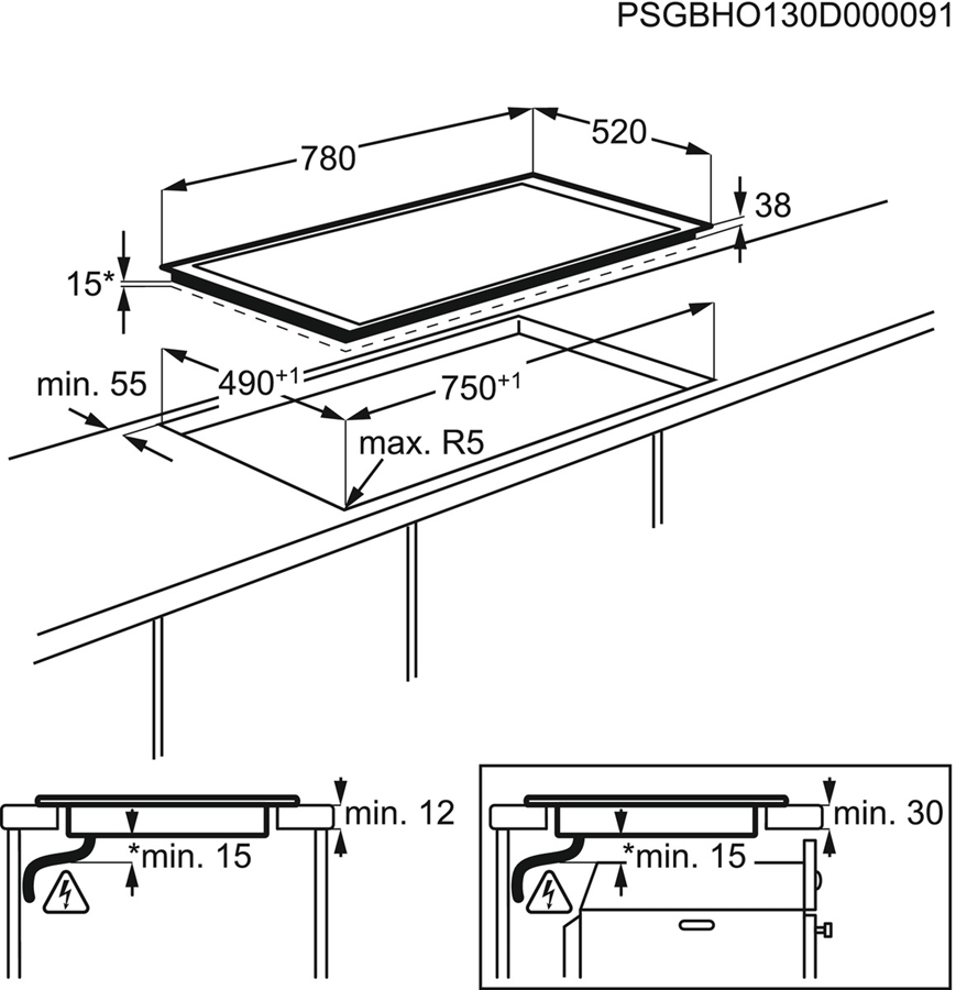 AEG HK854870FB keramische kookplaat 12