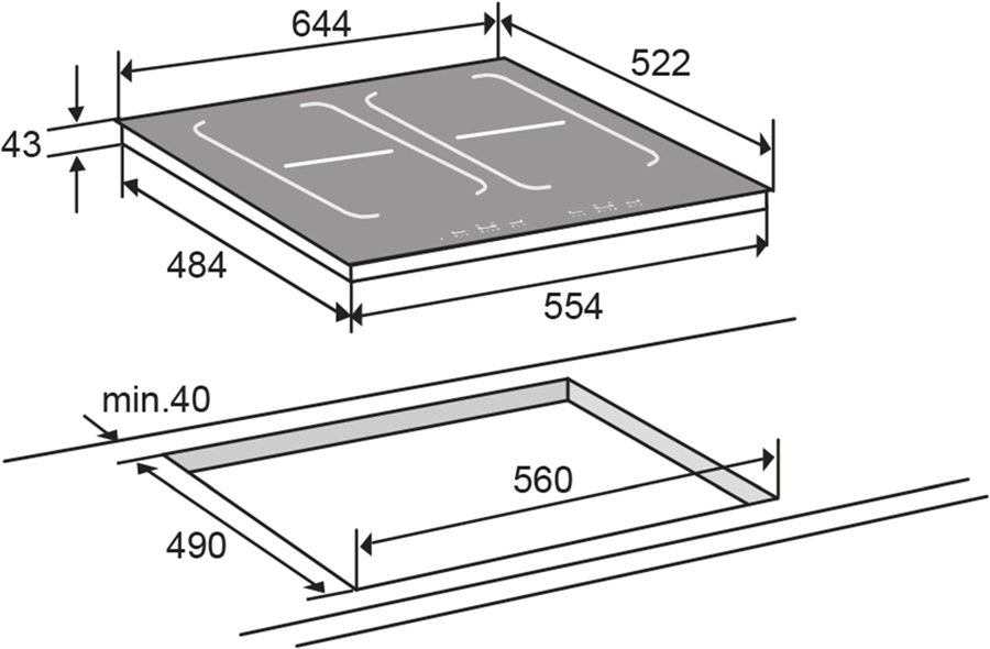 ATAG HI6271MV Inductie Kookplaat 2