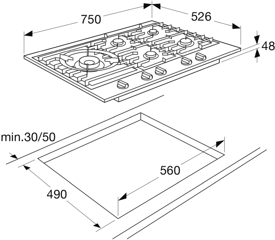 ATAG HG7511EBA MATRIX gaskookplaat 2